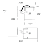 Hunza-Ultra-35-Wall-Spot-Light_WS-U35_Product-Diagram